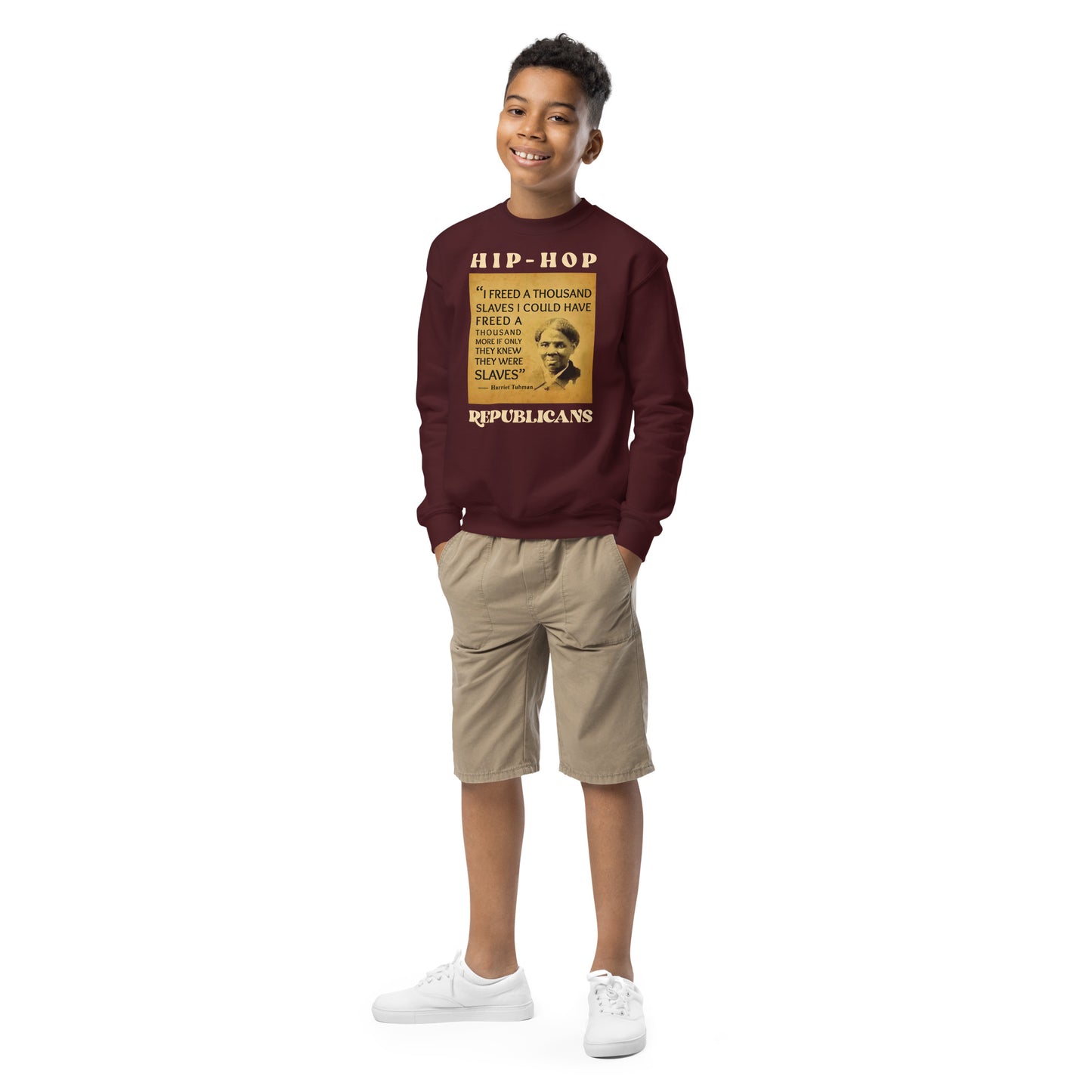Harriet Tubman Hip-Hop Republicans Youth crewneck sweatshirt