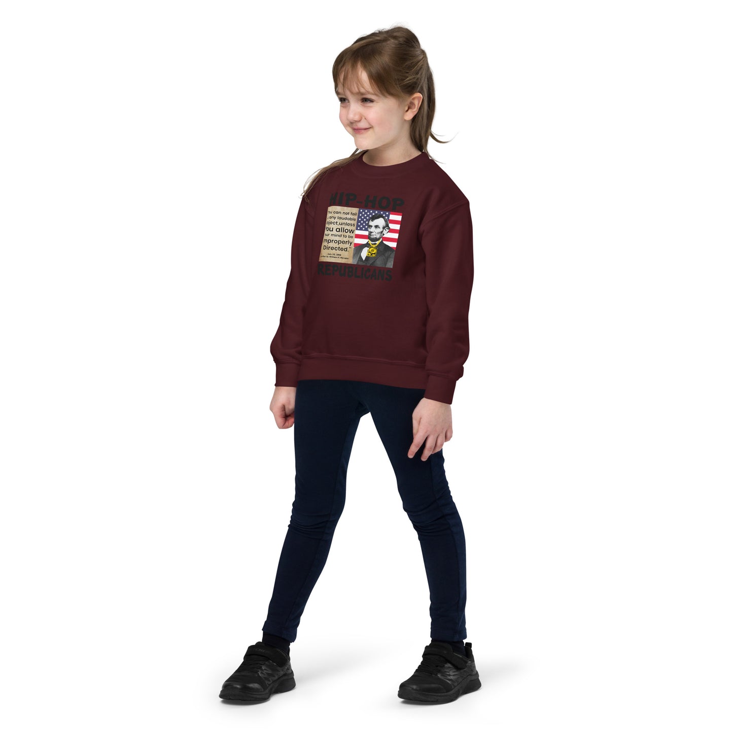 Abraham Lincoln Hip-Hop Republicans Youth crewneck sweatshirt