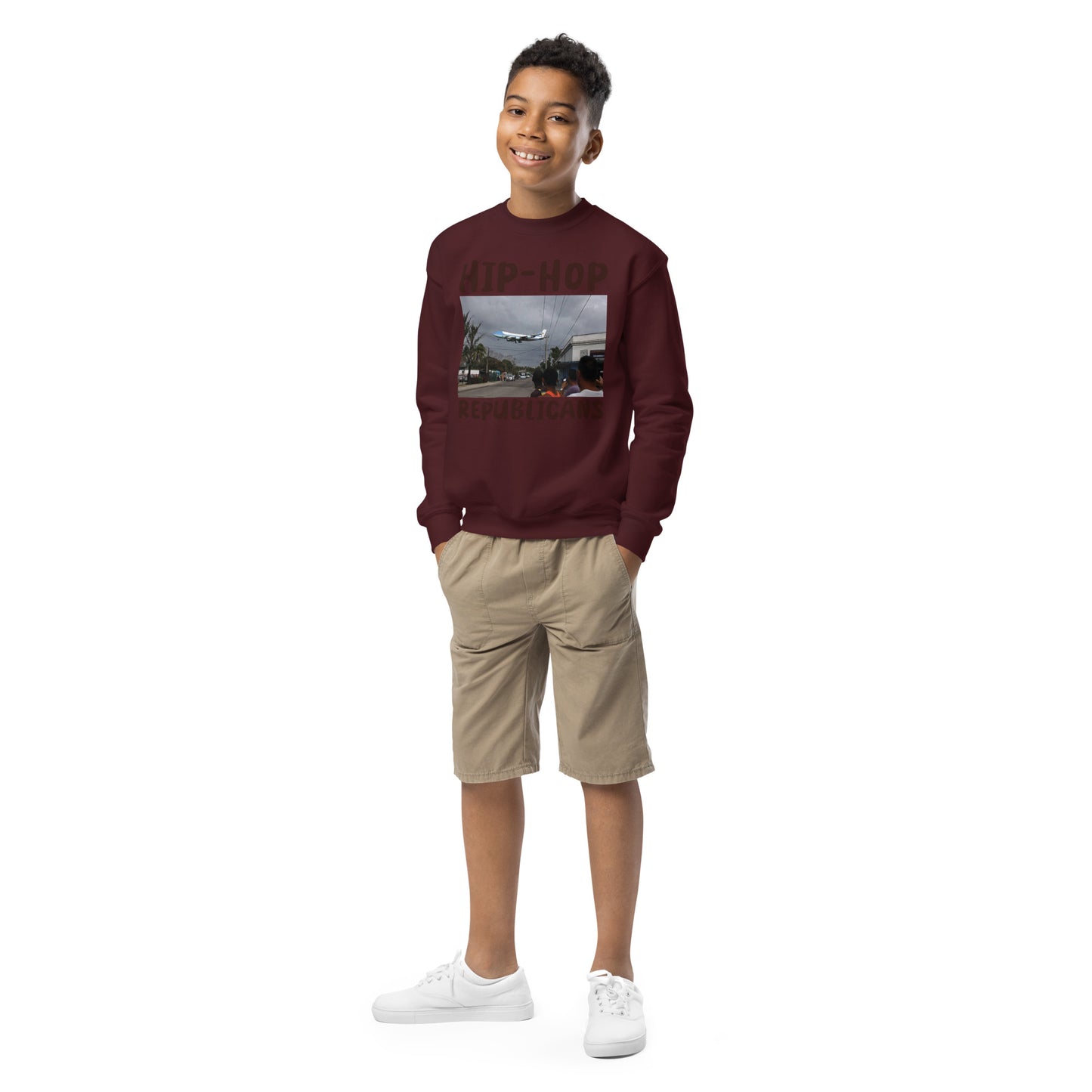 Hip-Hop Republicans Road-Scene Airplane Youth Hoodie