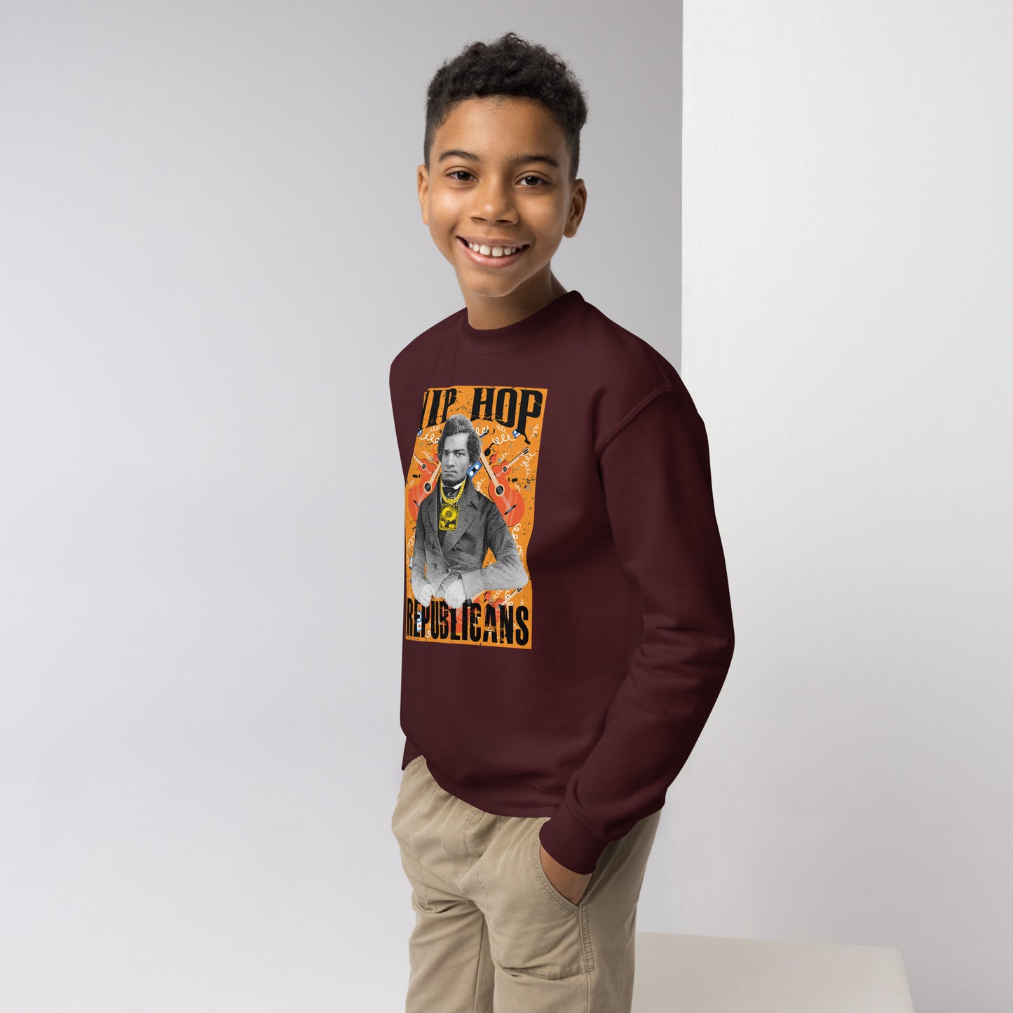 Frederick Douglass Hip-Hop Republicans Youth crewneck sweatshirt