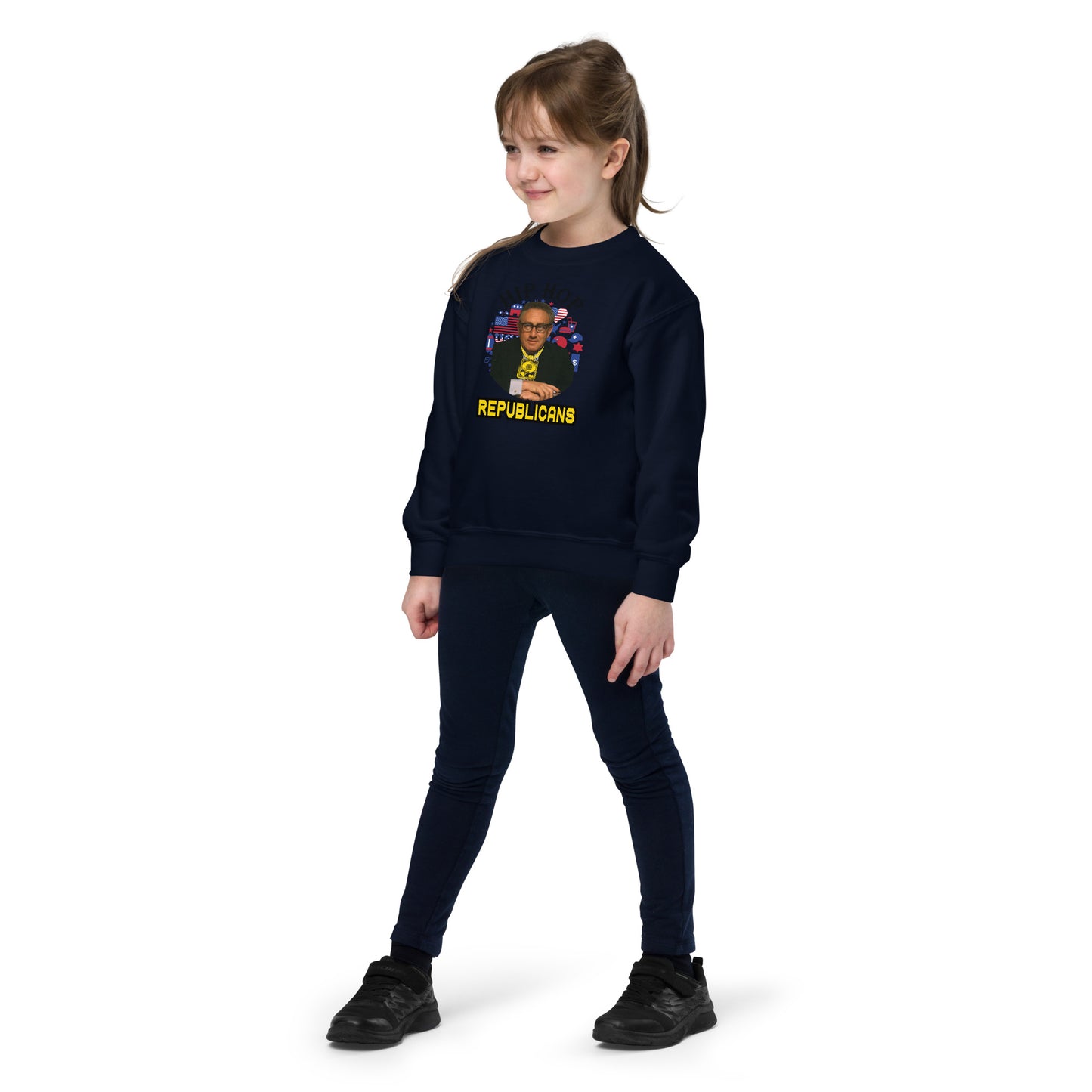 Henry Kissinger Hip-Hop Republicans Youth crewneck sweatshirt