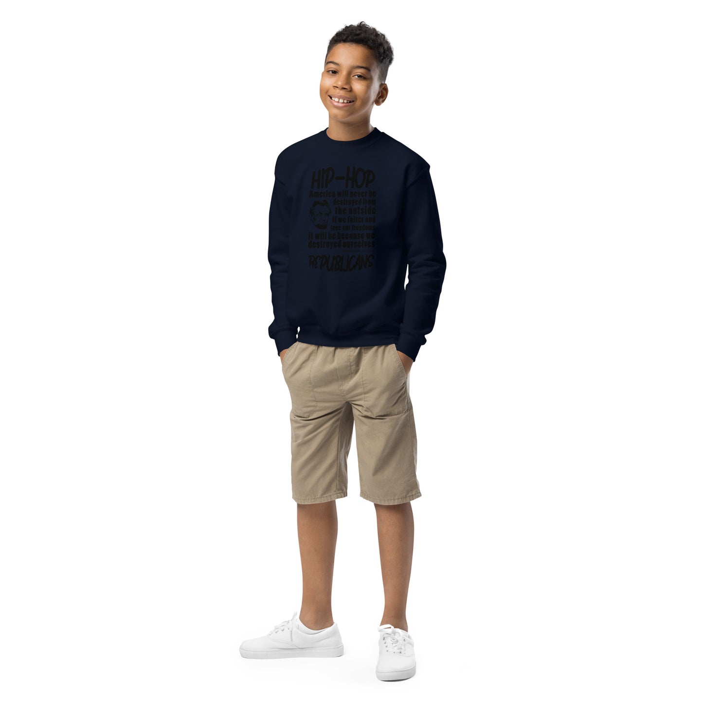 Abraham Lincoln Hip-Hop Republicans Youth crewneck sweatshirt