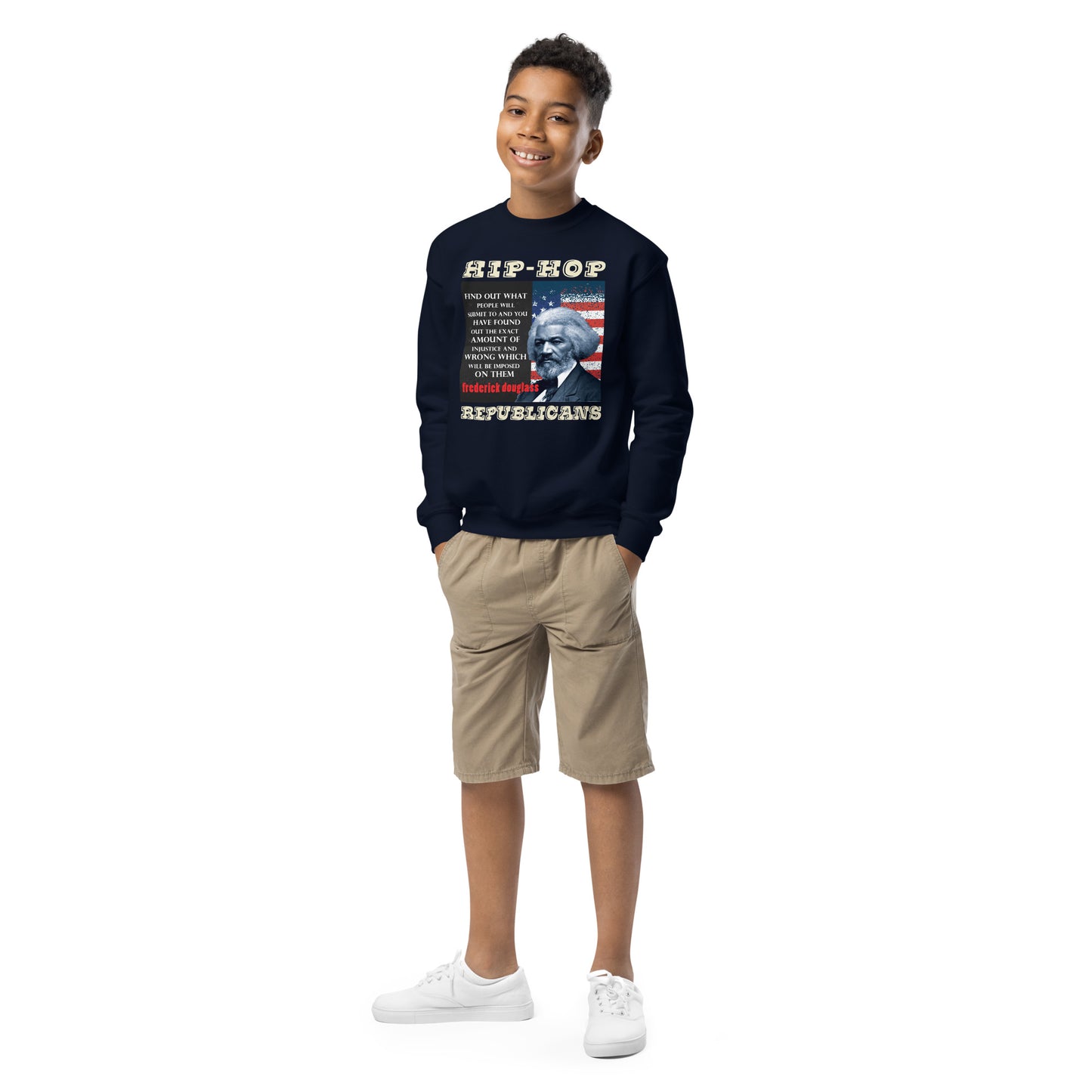 Frederick Douglass Hip-Hop Republicans Youth crewneck sweatshirt