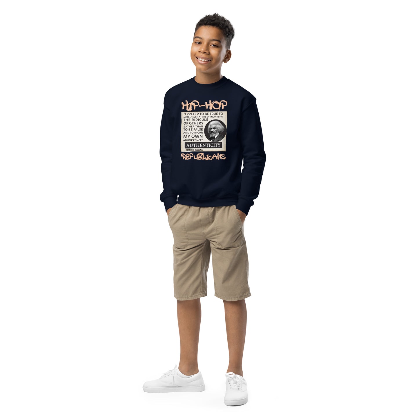 Frederick Douglass Hip-Hop Republicans Youth crewneck sweatshirt