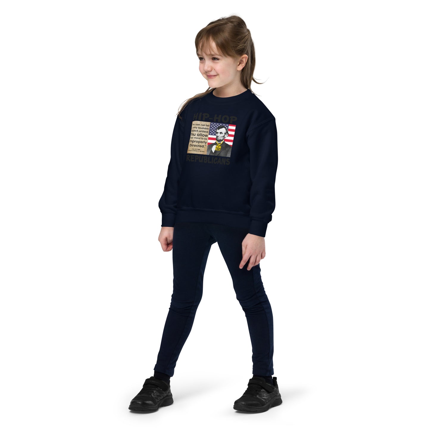 Abraham Lincoln Hip-Hop Republicans Youth crewneck sweatshirt