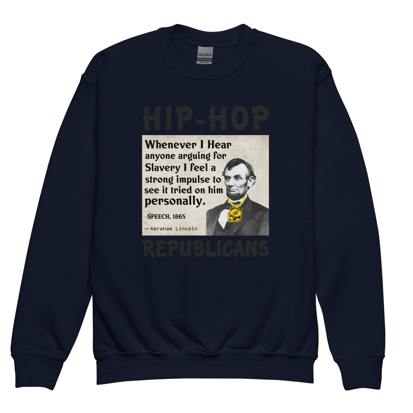 Abraham Lincoln Hip-Hop Republicans Youth crewneck sweatshirt