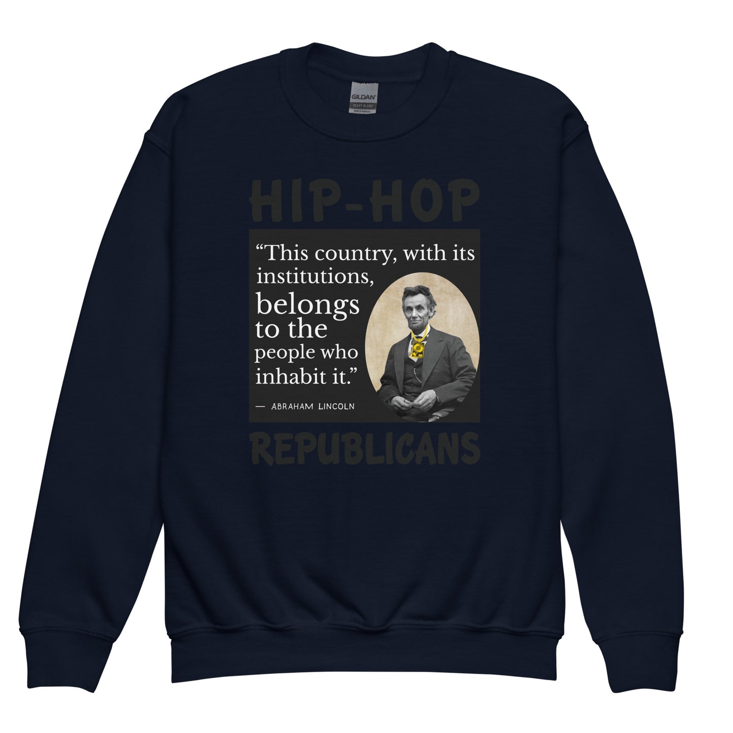 Abraham Lincoln Hip-Hop Republicans Youth crewneck sweatshirt