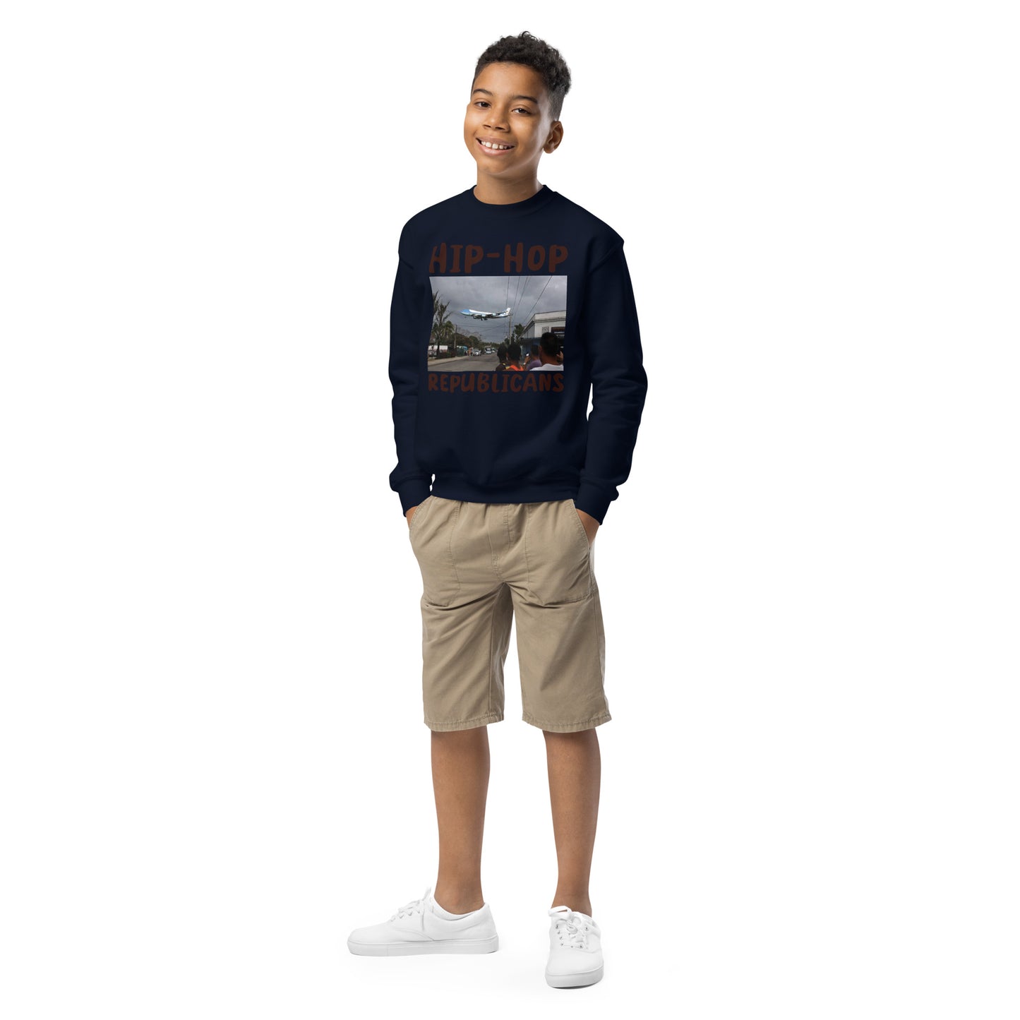 Hip-Hop Republicans Road-Scene Airplane Youth Hoodie