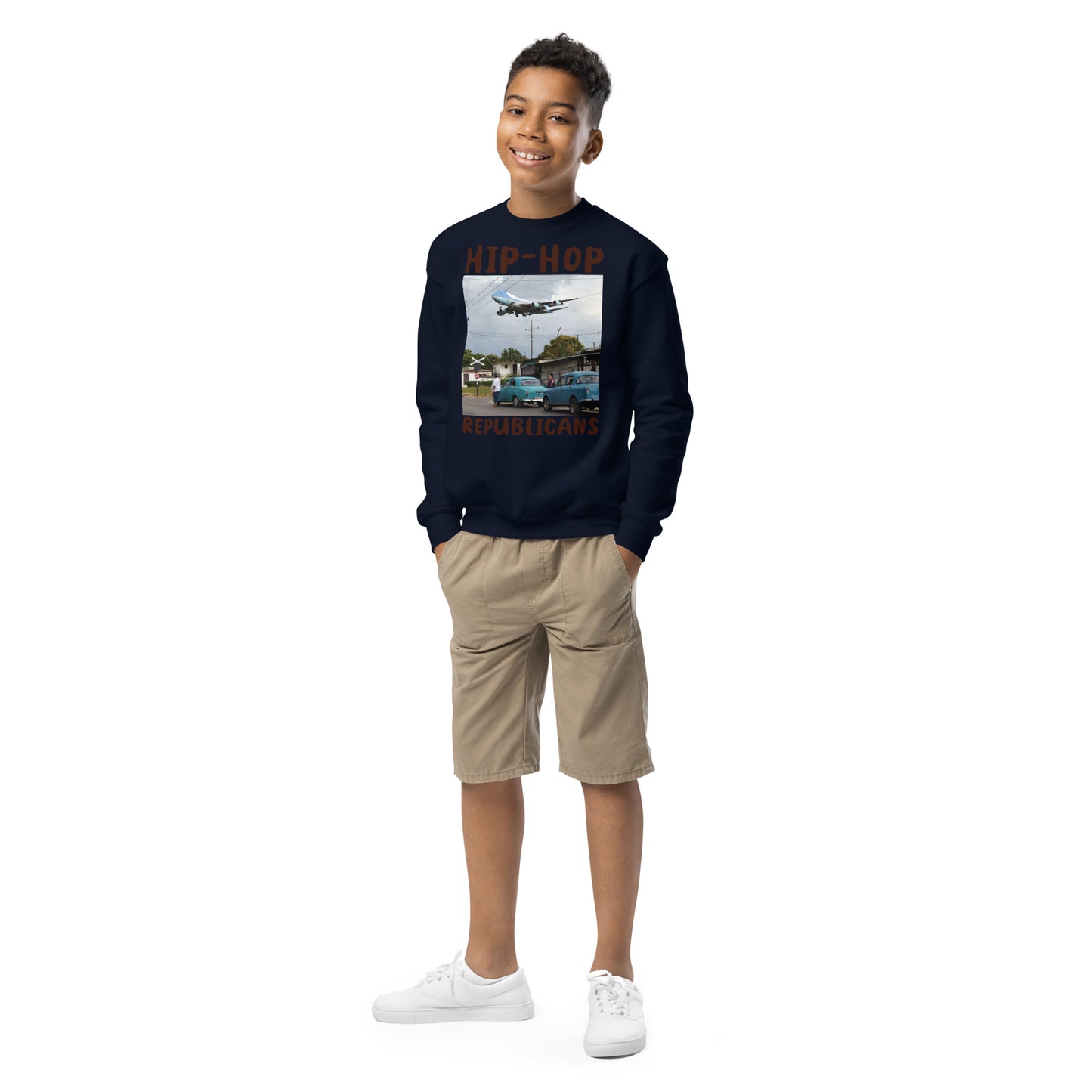 Hip-Hop Republicans Road-Scene Airplane Youth Hoodie