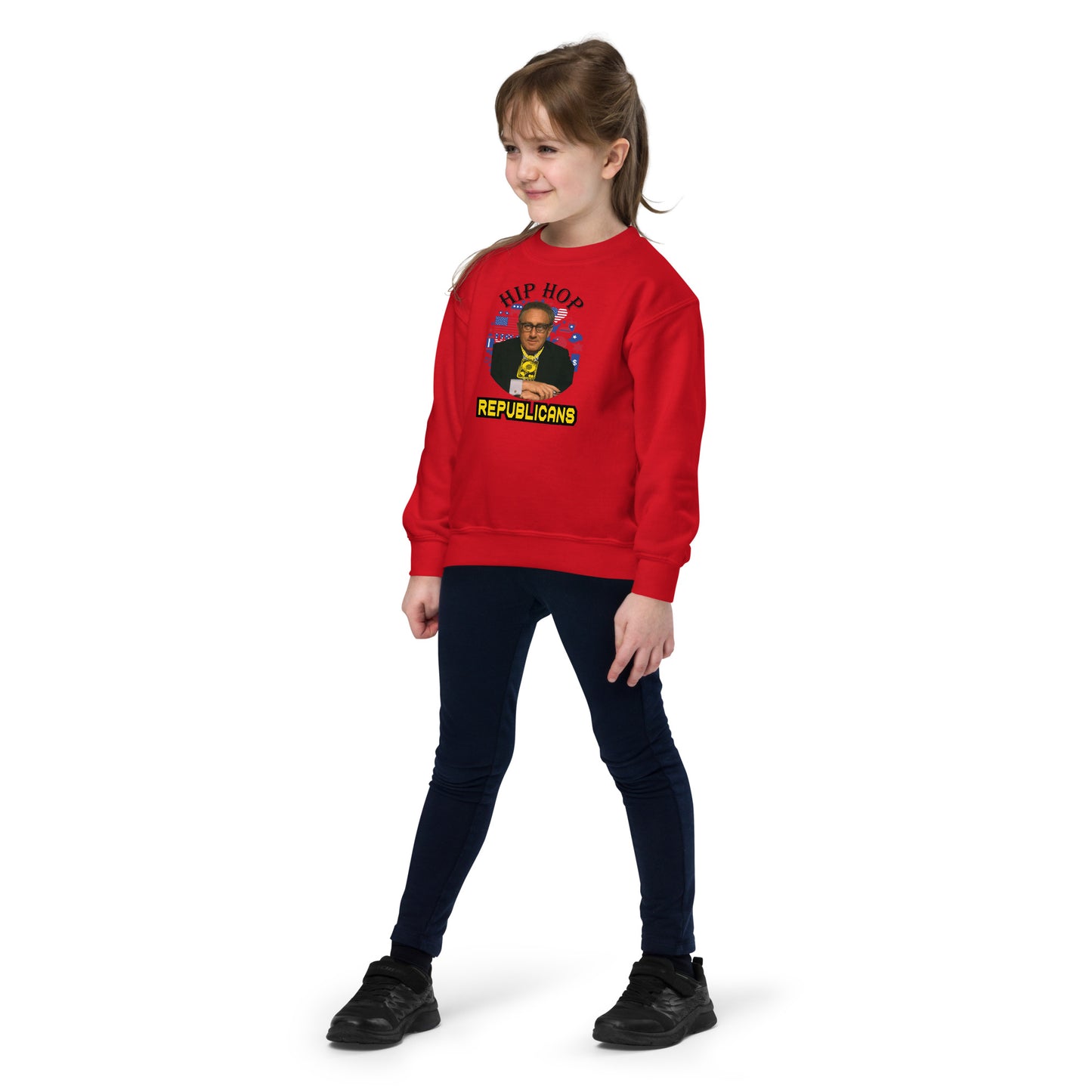 Henry Kissinger Hip-Hop Republicans Youth crewneck sweatshirt