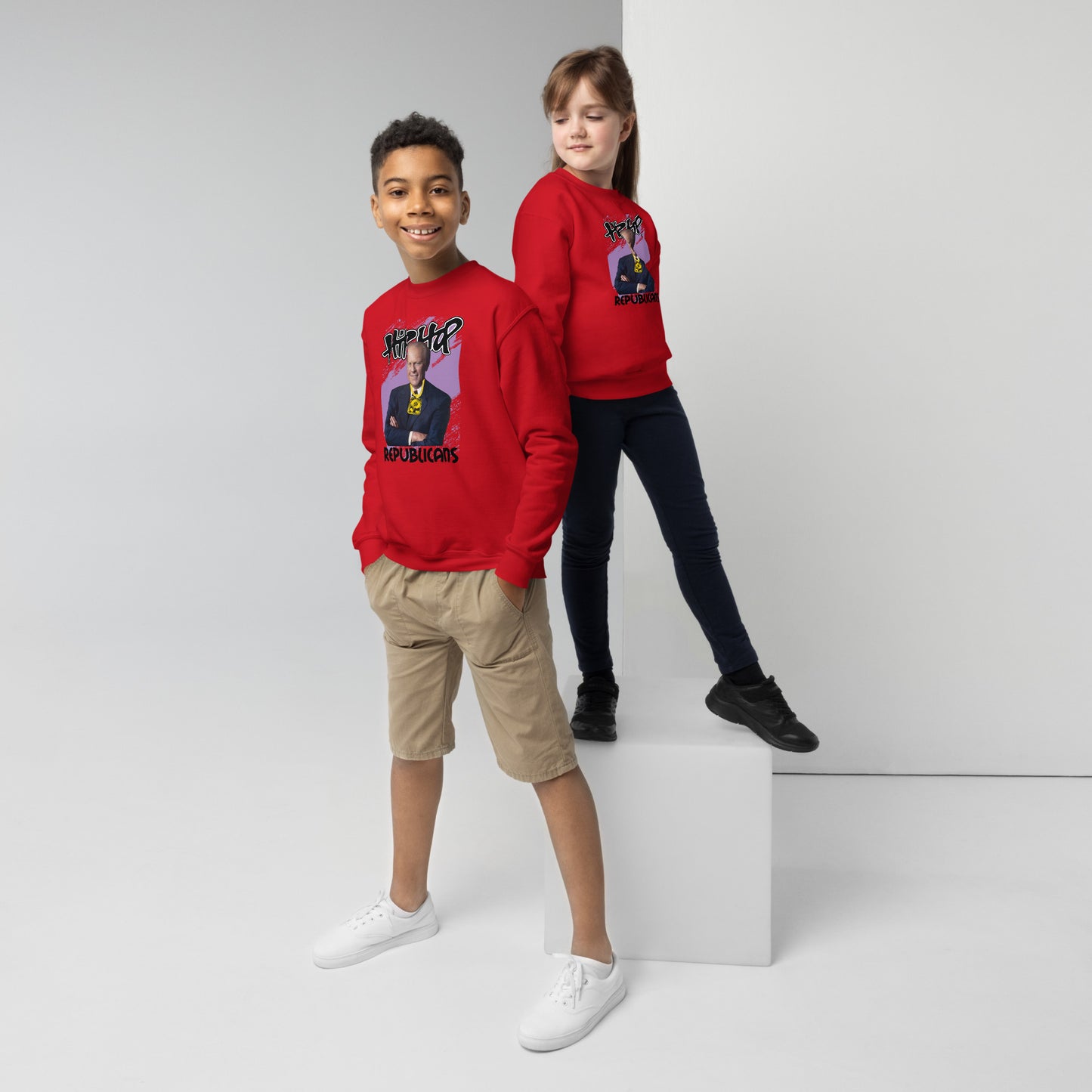 Gerald Ford Hip-Hop Republicans Youth crewneck sweatshirt