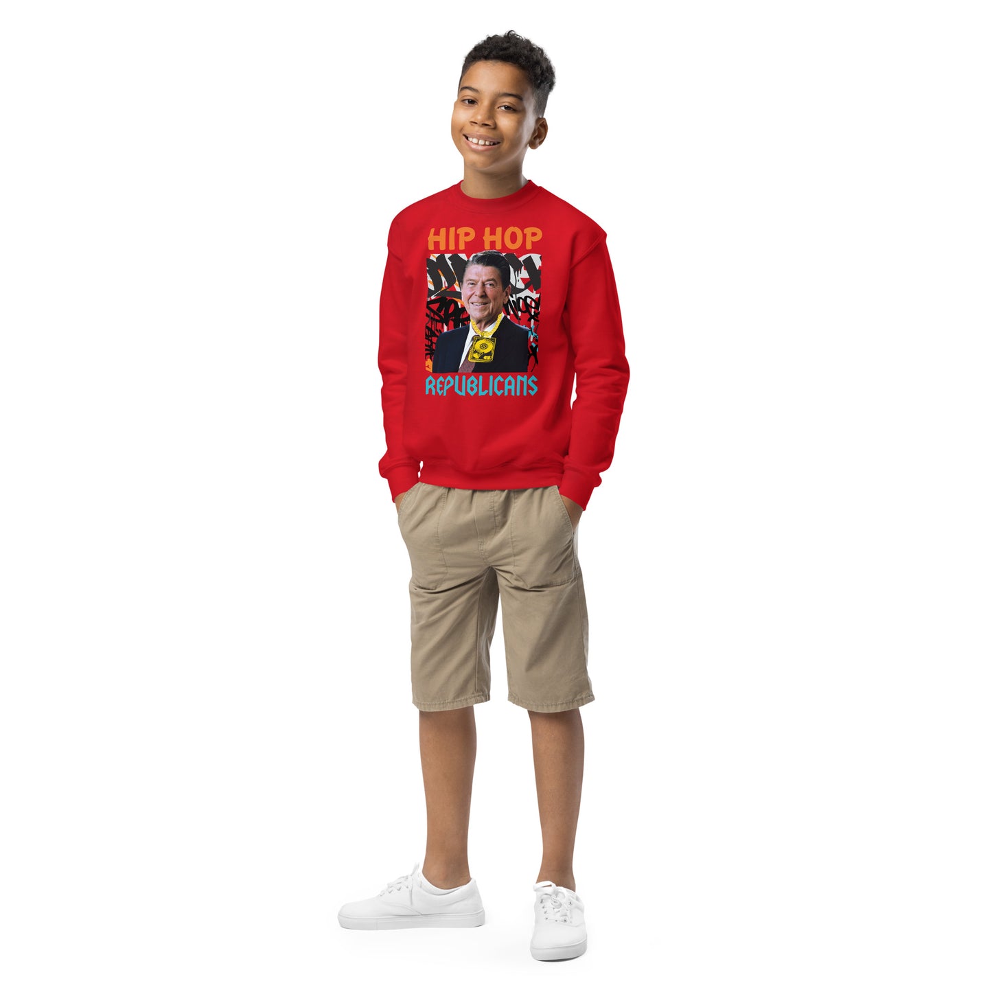 Ronald Reagan Hip-Hop Republicans Youth crewneck sweatshirt