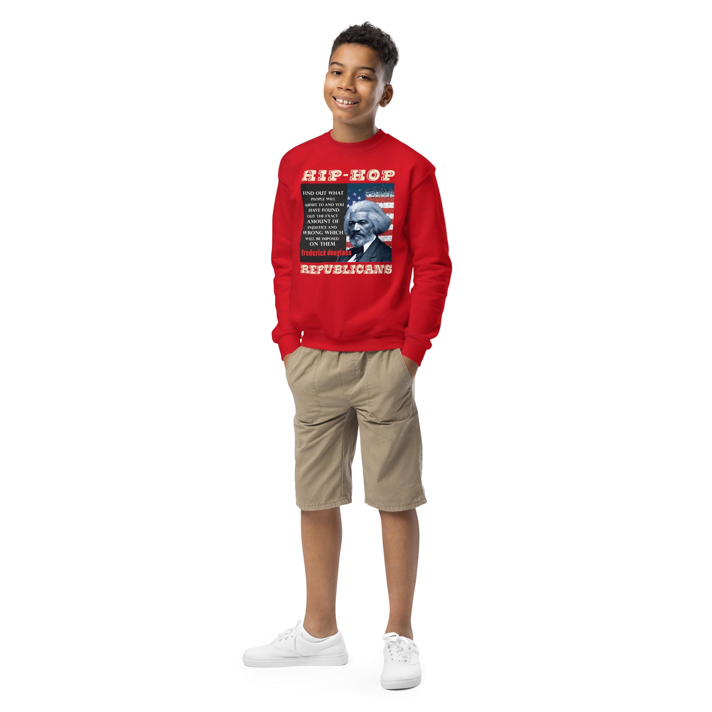Frederick Douglass Hip-Hop Republicans Youth crewneck sweatshirt