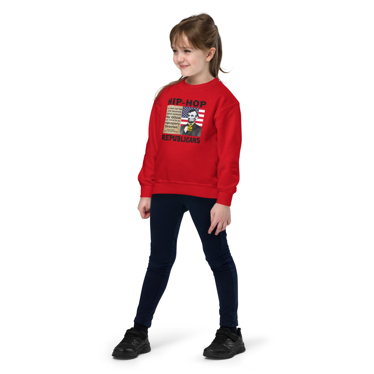 Abraham Lincoln Hip-Hop Republicans Youth crewneck sweatshirt