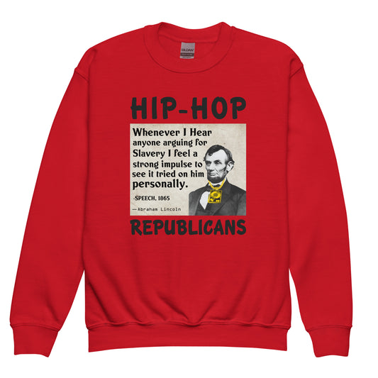 Abraham Lincoln Hip-Hop Republicans Youth crewneck sweatshirt