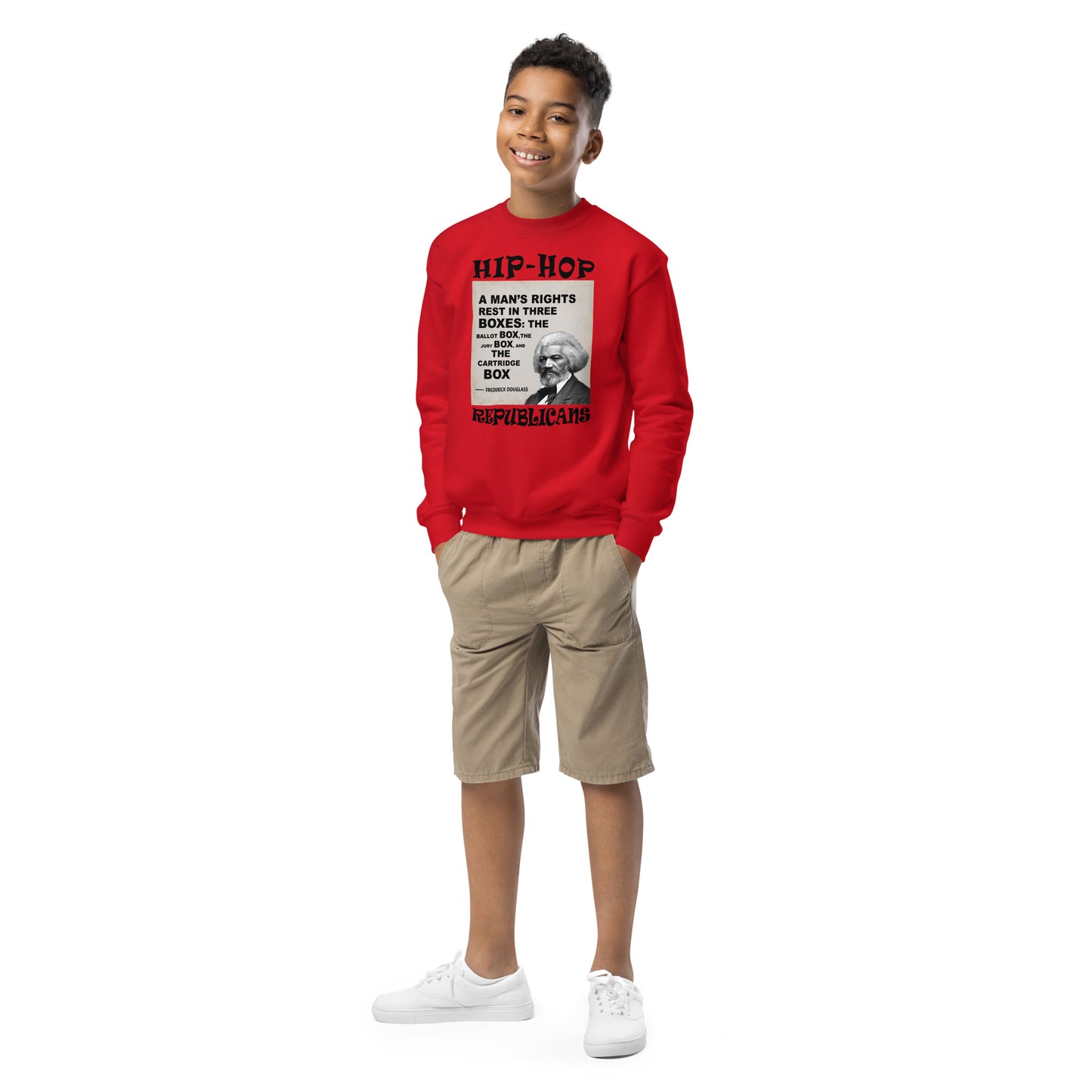 Frederick Douglass Hip-Hop Republicans Youth crewneck sweatshirt