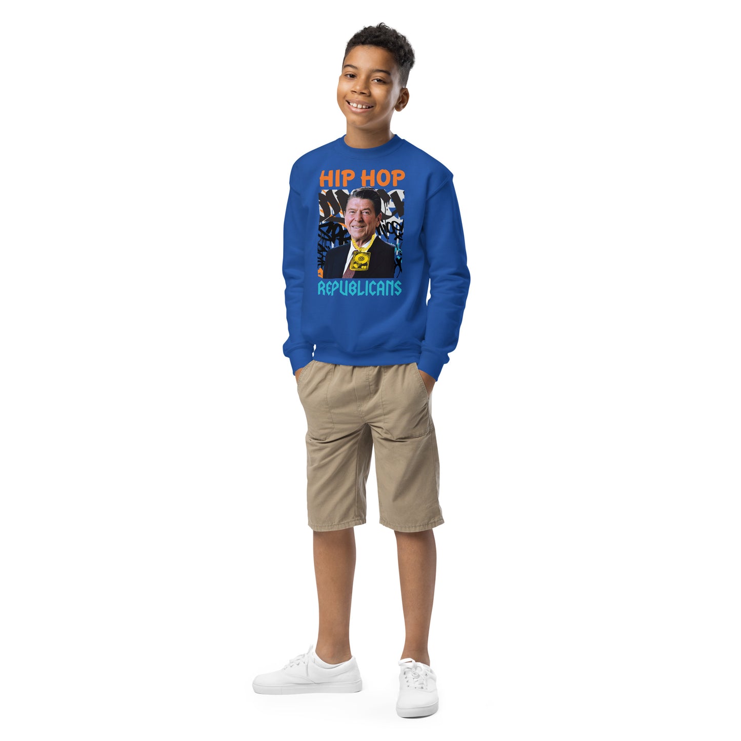 Ronald Reagan Hip-Hop Republicans Youth crewneck sweatshirt