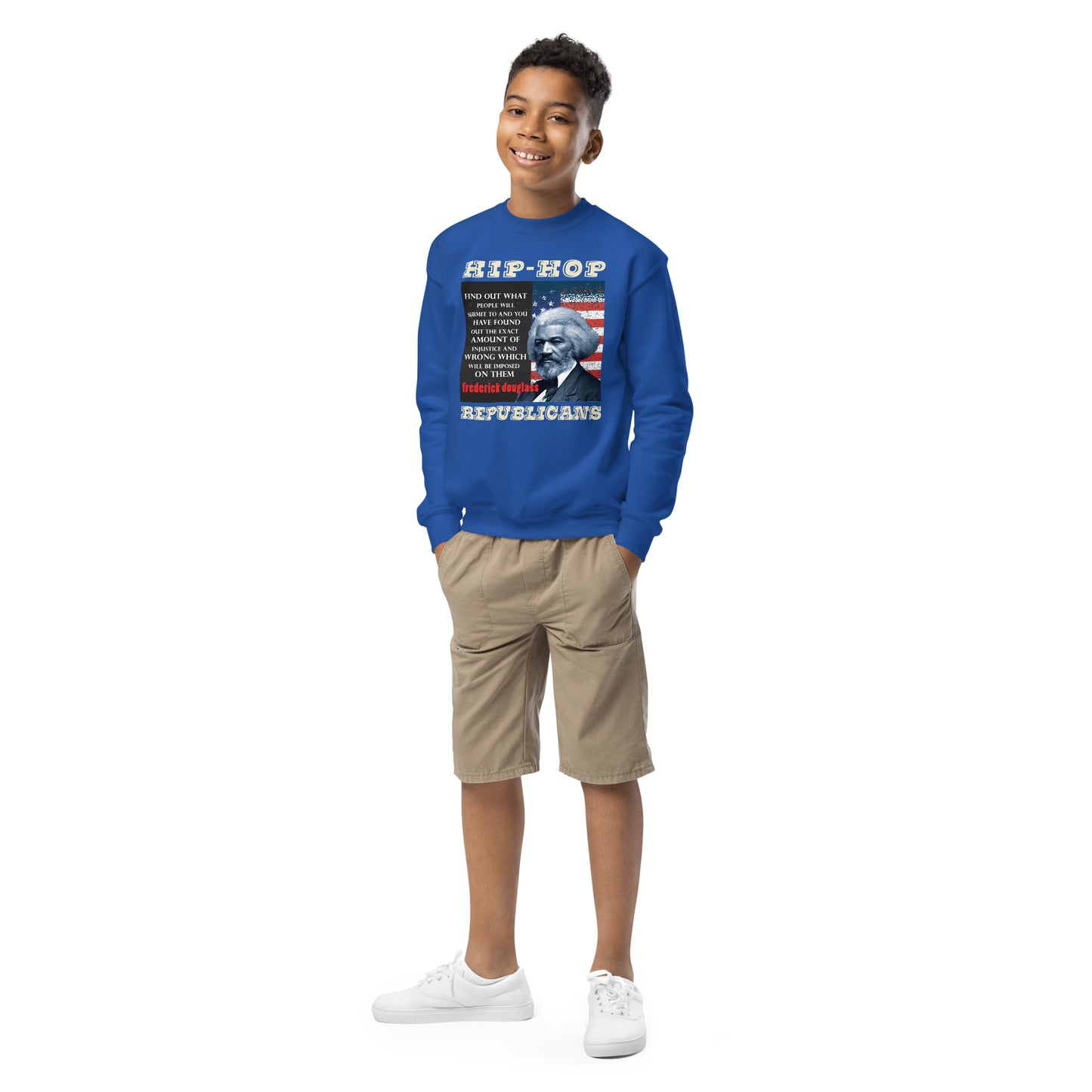 Frederick Douglass Hip-Hop Republicans Youth crewneck sweatshirt