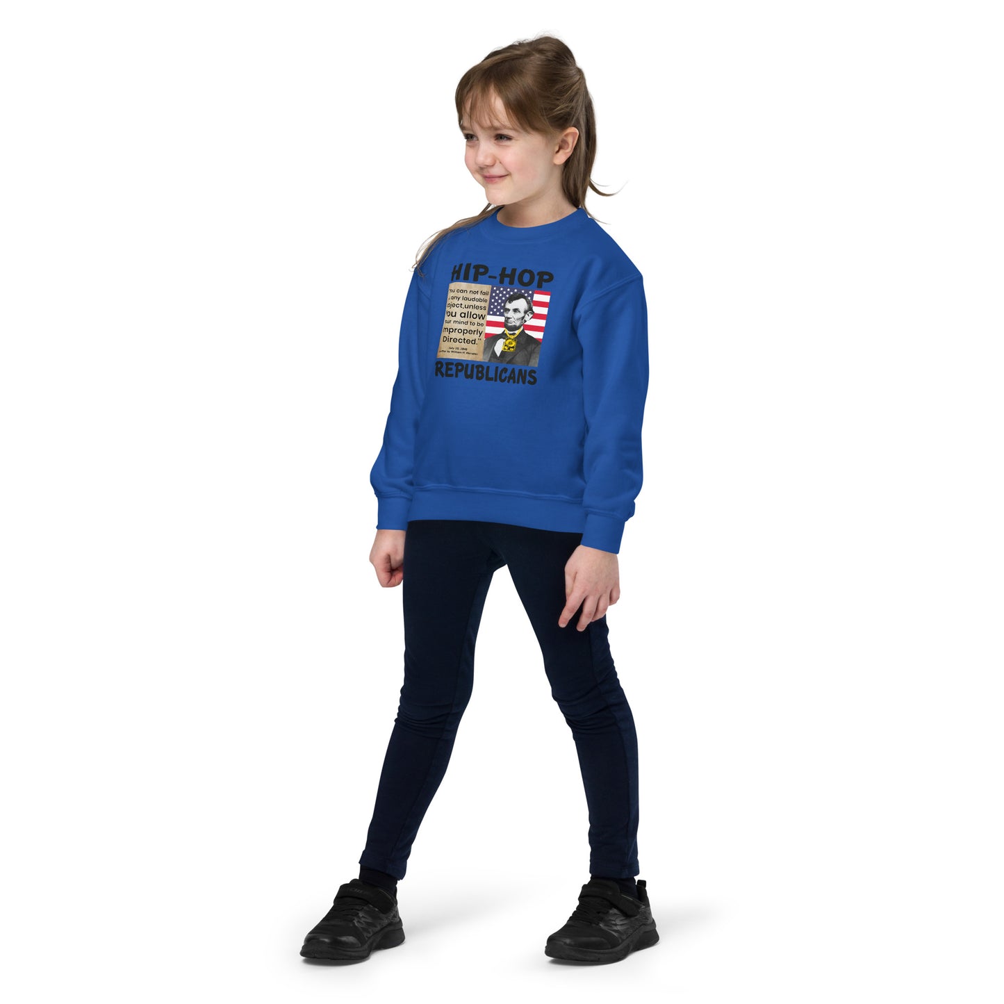 Abraham Lincoln Hip-Hop Republicans Youth crewneck sweatshirt