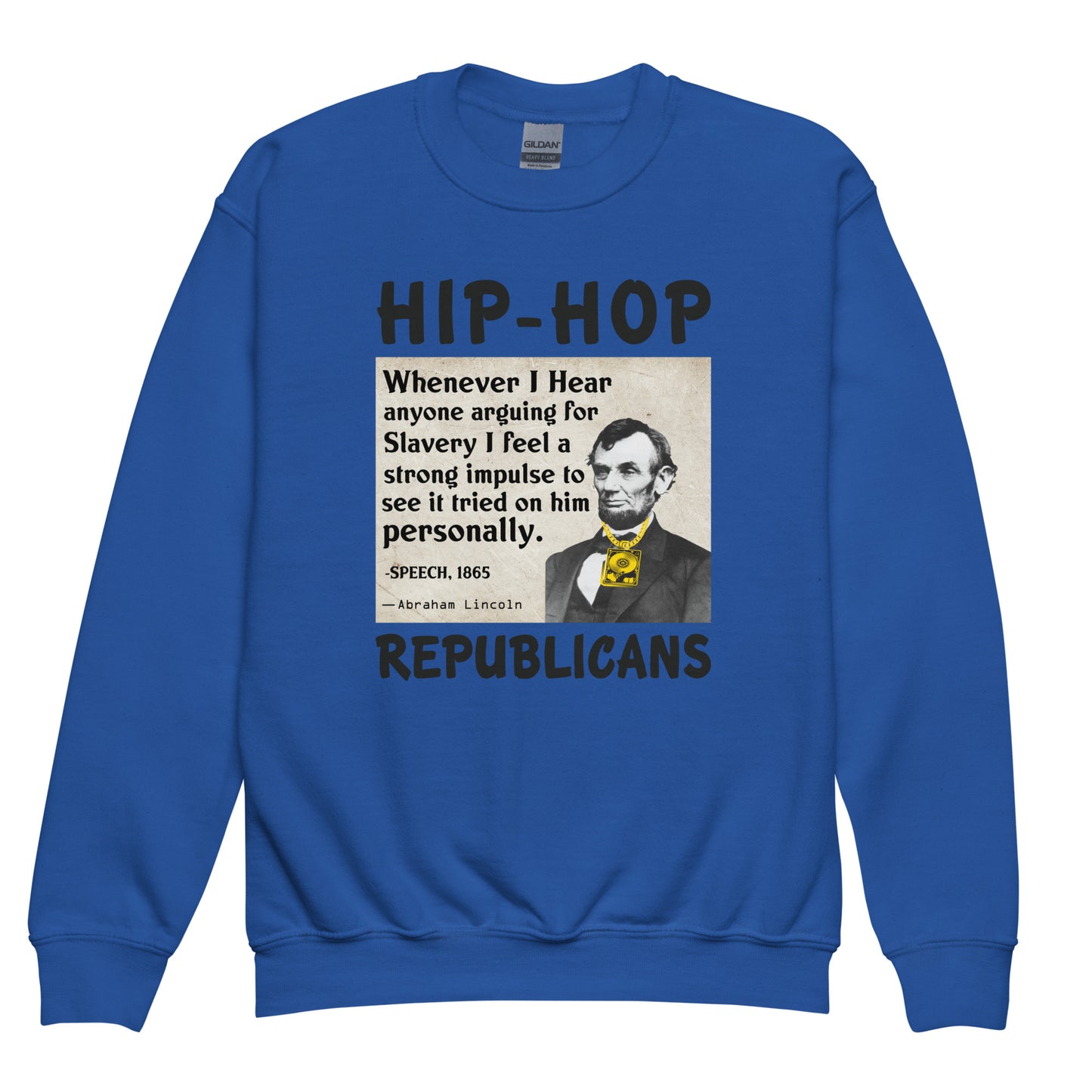 Abraham Lincoln Hip-Hop Republicans Youth crewneck sweatshirt
