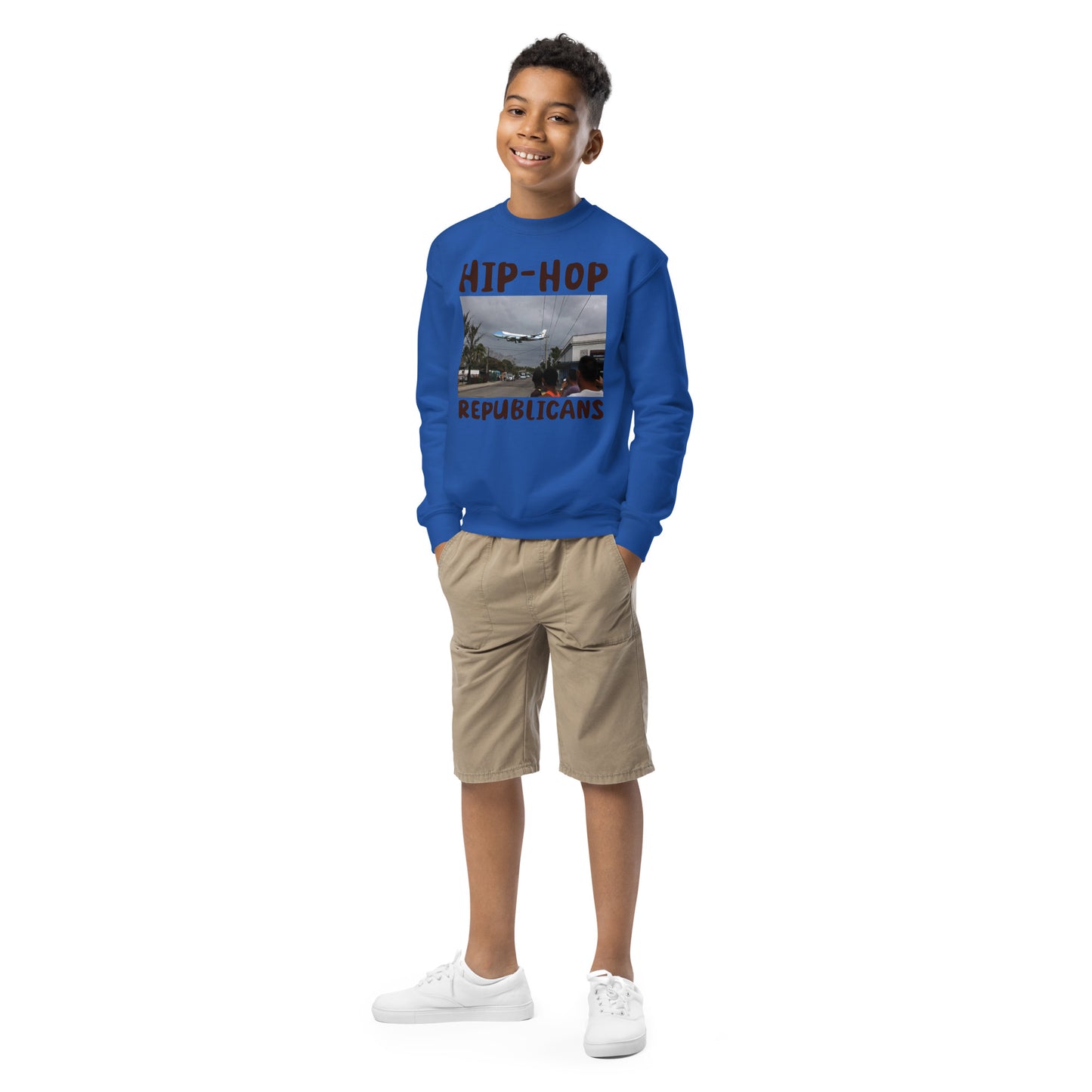 Hip-Hop Republicans Road-Scene Airplane Youth Hoodie