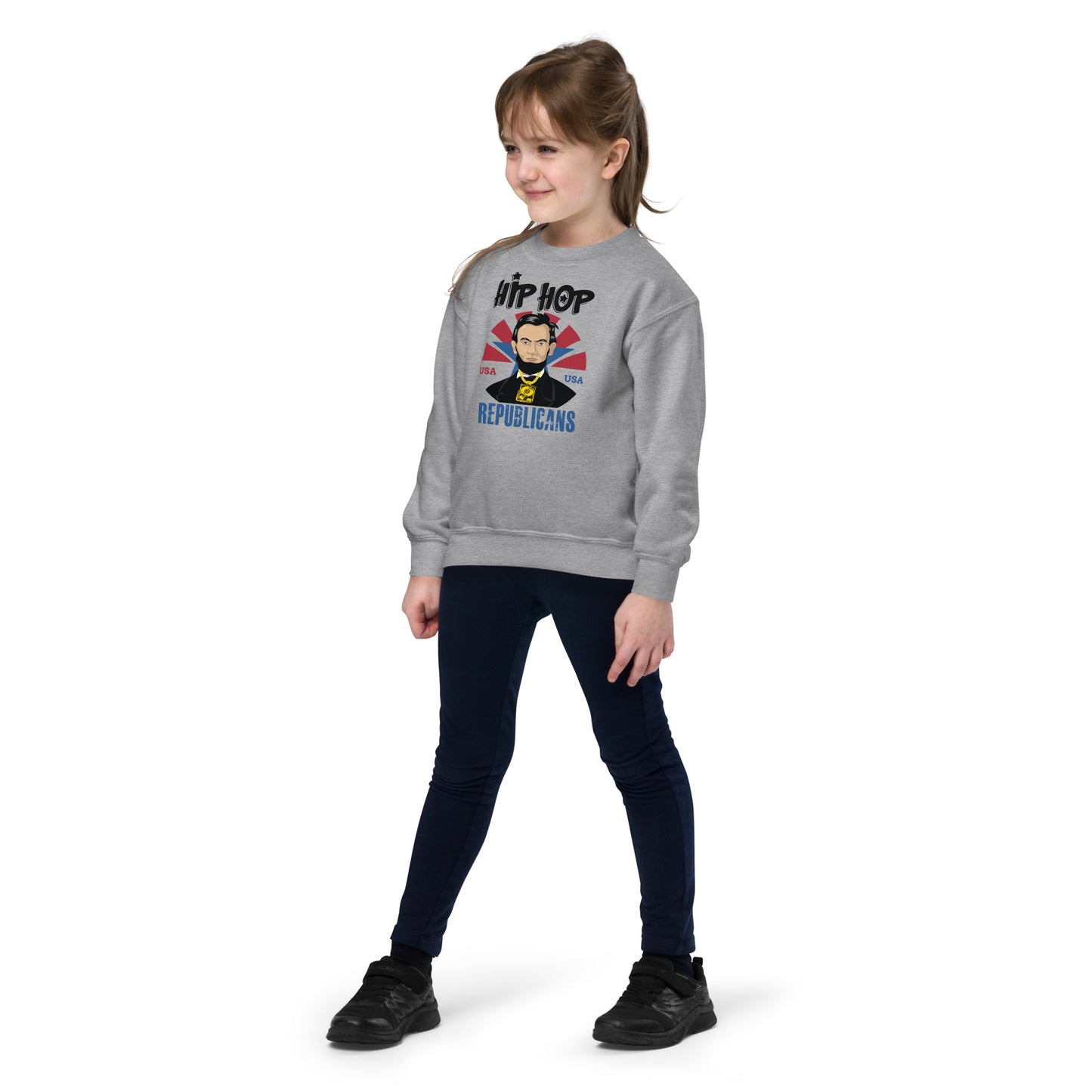 Abraham lincoln Hip-Hop Republicans Youth crewneck sweatshirt