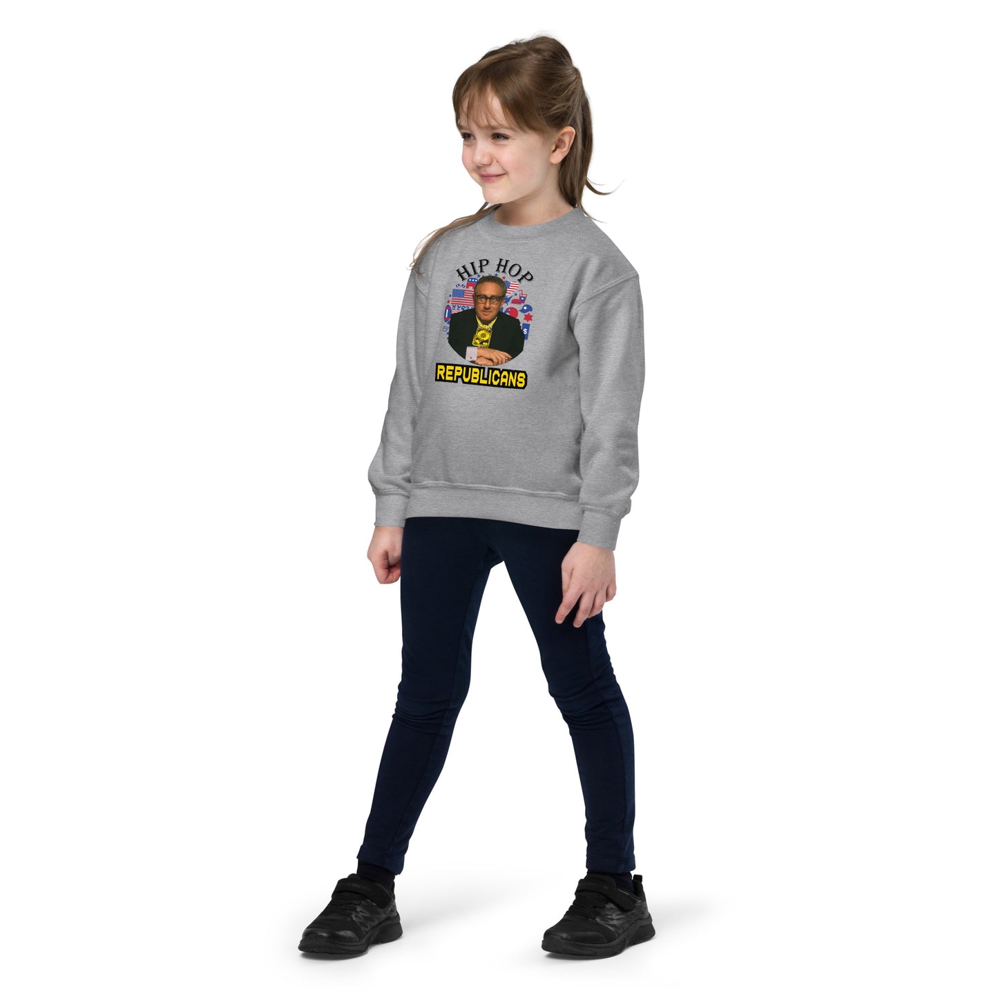 Henry Kissinger Hip-Hop Republicans Youth crewneck sweatshirt