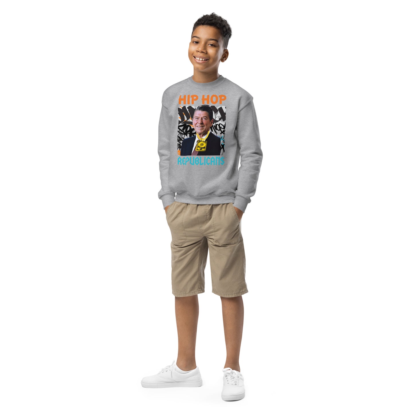 Ronald Reagan Hip-Hop Republicans Youth crewneck sweatshirt