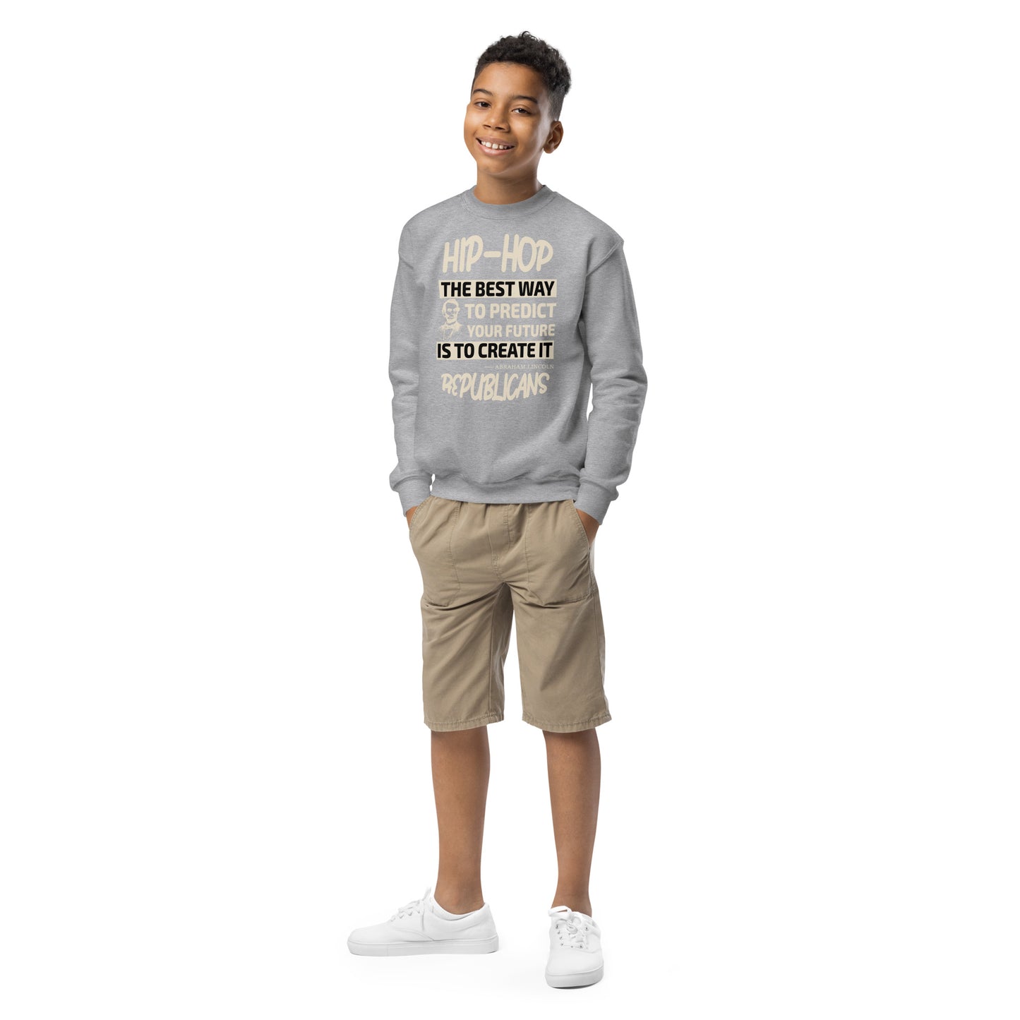 Abraham Lincoln Hip-Hop Republicans Youth crewneck sweatshirt