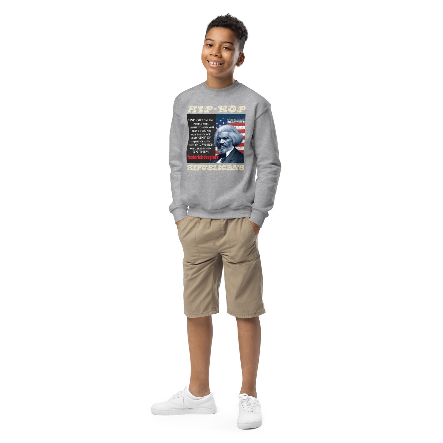 Frederick Douglass Hip-Hop Republicans Youth crewneck sweatshirt