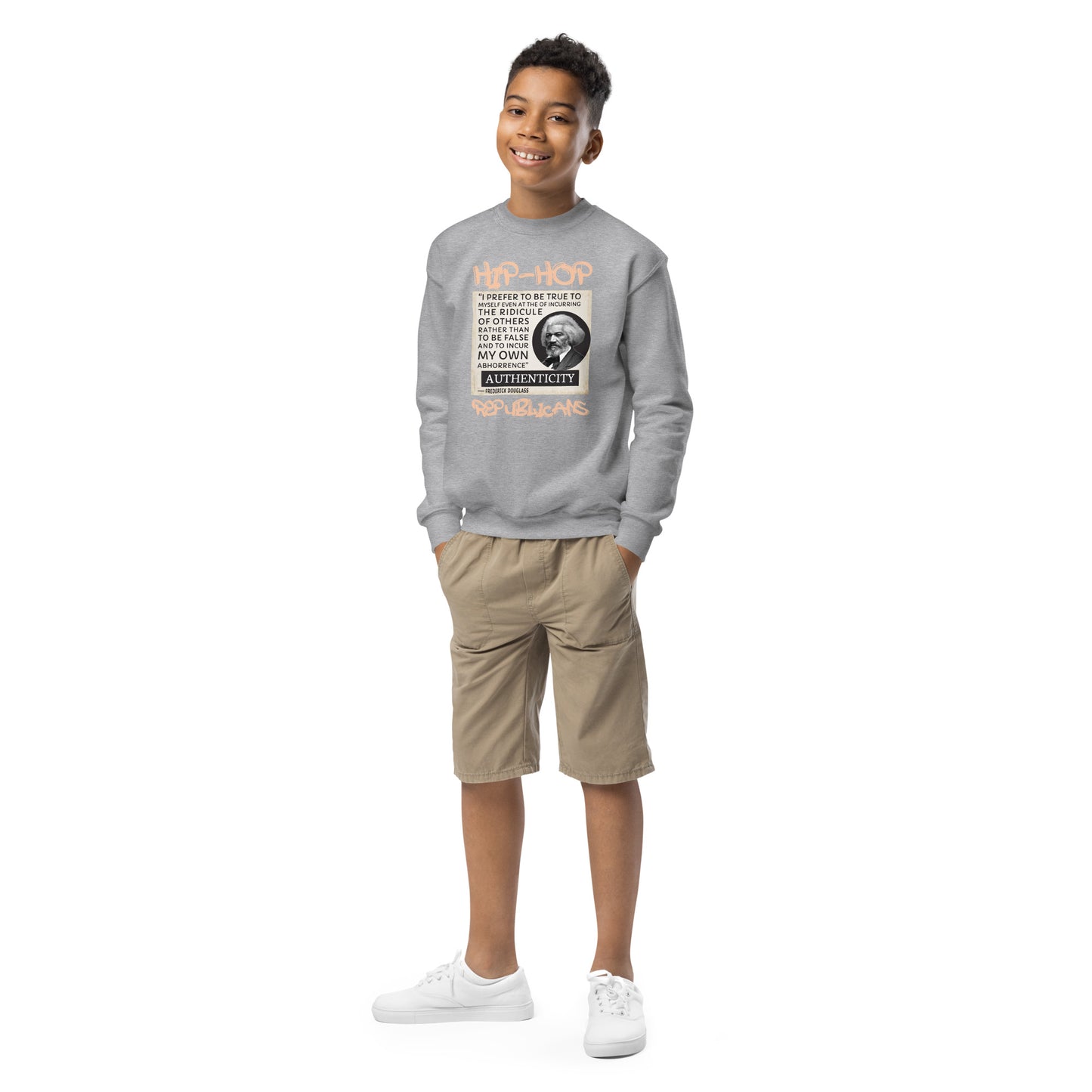 Frederick Douglass Hip-Hop Republicans Youth crewneck sweatshirt