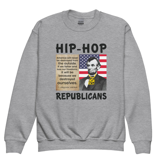 Abraham Lincoln Hip-Hop Republicans Youth crewneck sweatshirt