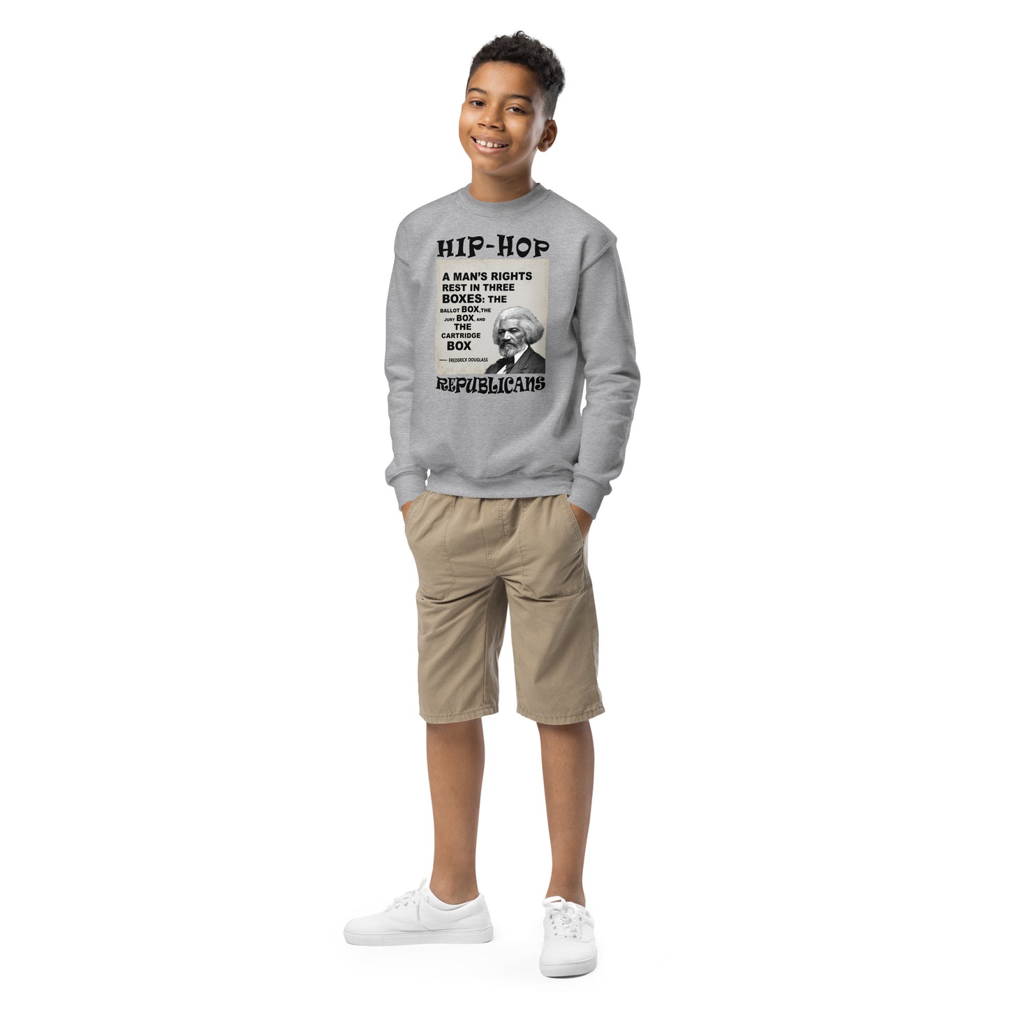 Frederick Douglass Hip-Hop Republicans Youth crewneck sweatshirt