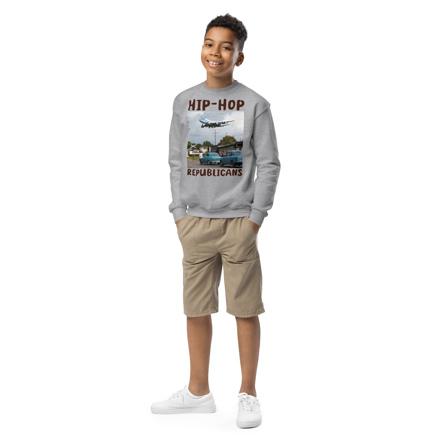 Hip-Hop Republicans Road-Scene Airplane Youth Hoodie