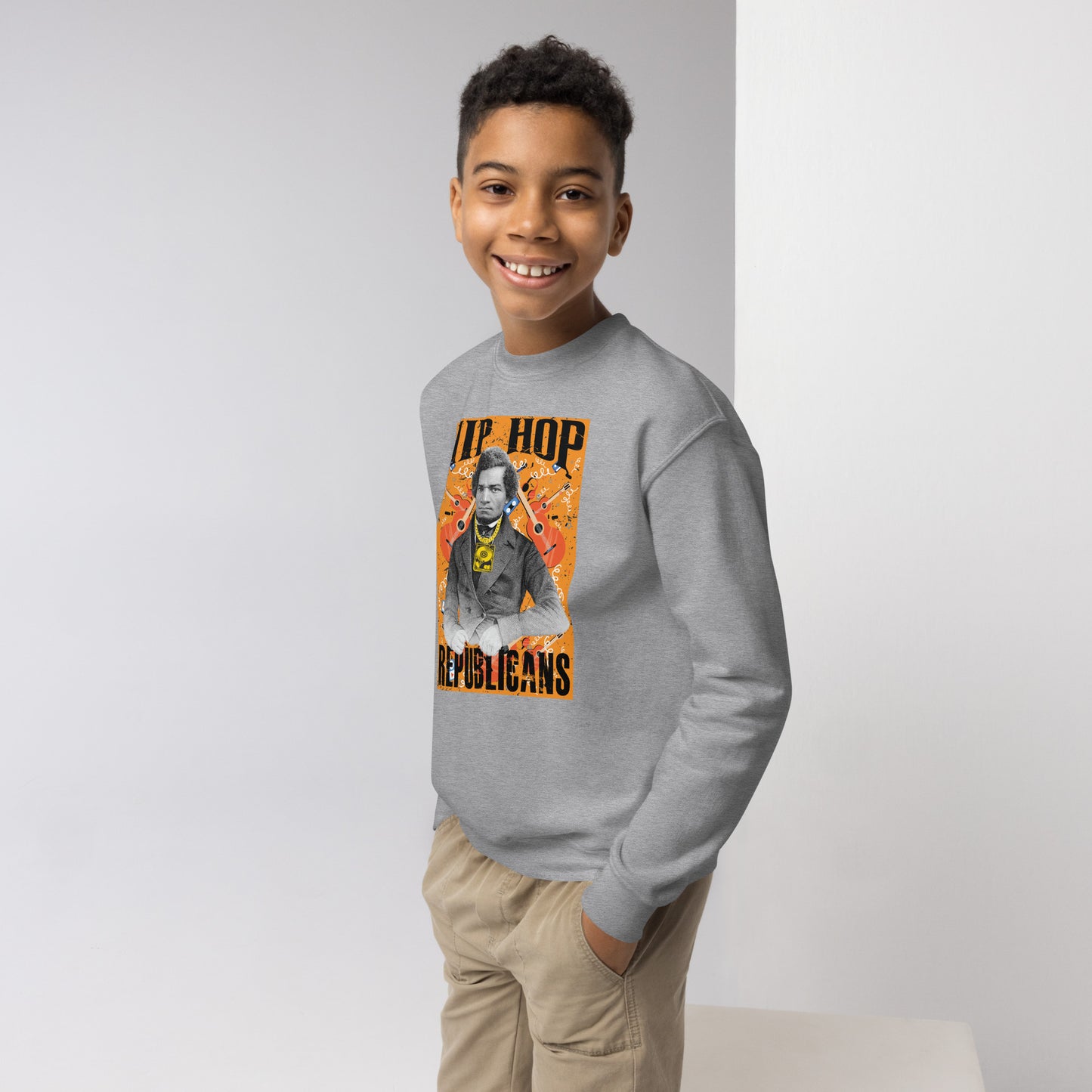 Frederick Douglass Hip-Hop Republicans Youth crewneck sweatshirt