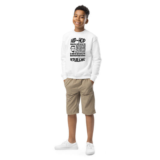 Abraham Lincoln Hip-Hop Republicans Youth crewneck sweatshirt