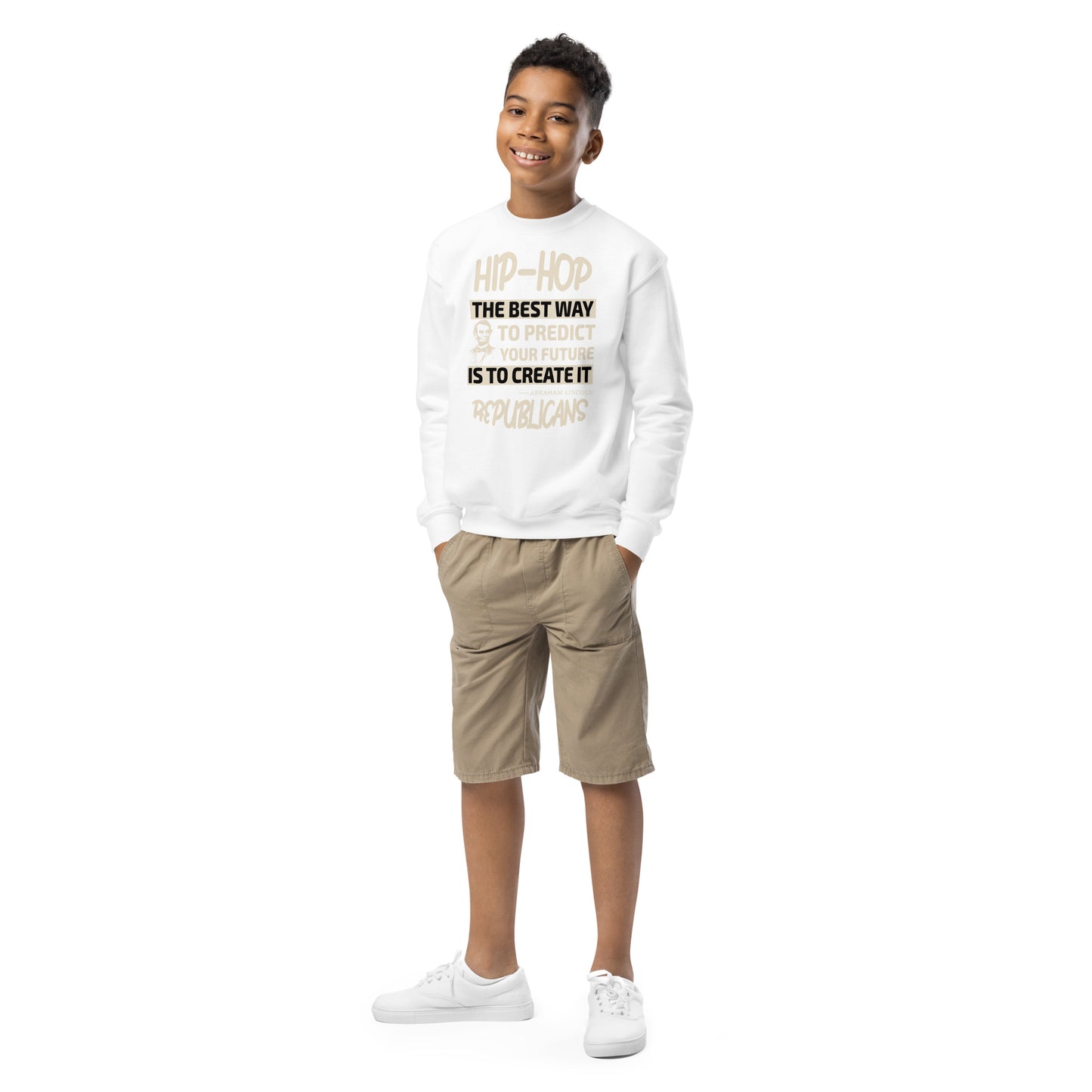 Abraham Lincoln Hip-Hop Republicans Youth crewneck sweatshirt