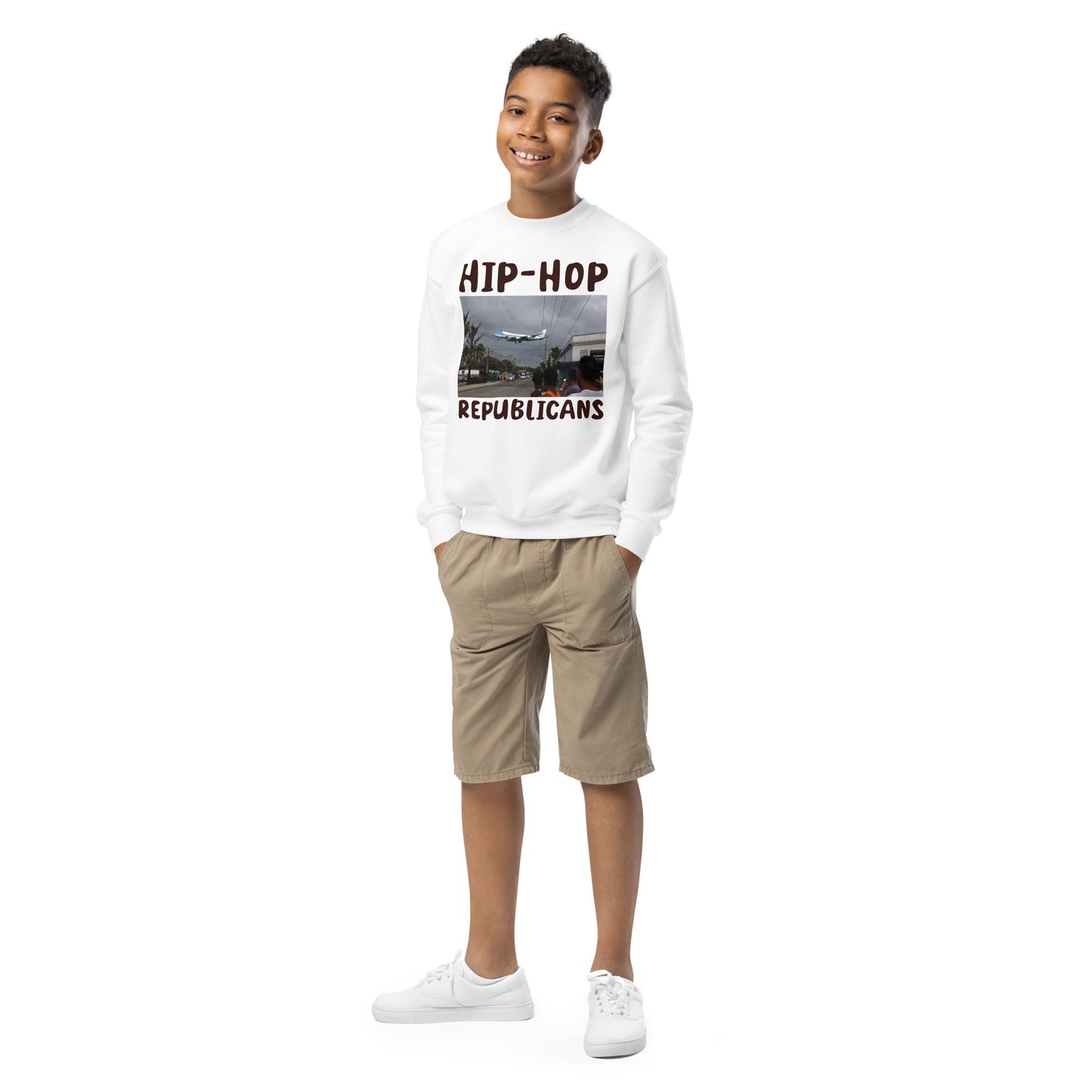 Hip-Hop Republicans Road-Scene Airplane Youth Hoodie