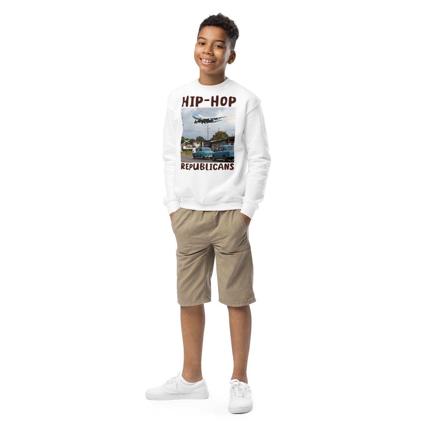 Hip-Hop Republicans Road-Scene Airplane Youth Hoodie
